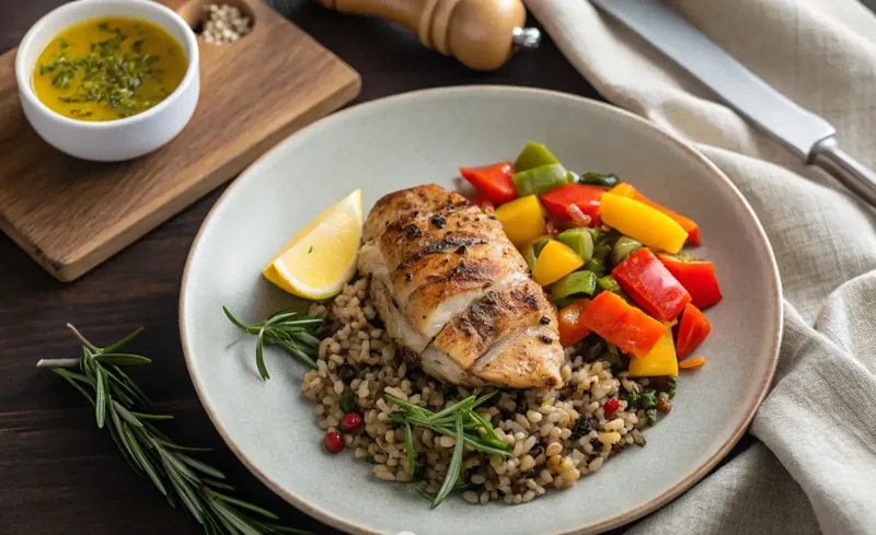 Fire-Braised Chicken & Roasted Peppers